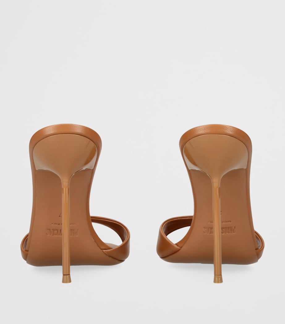 Paris Texas Beige Leather Lidia Mules 105