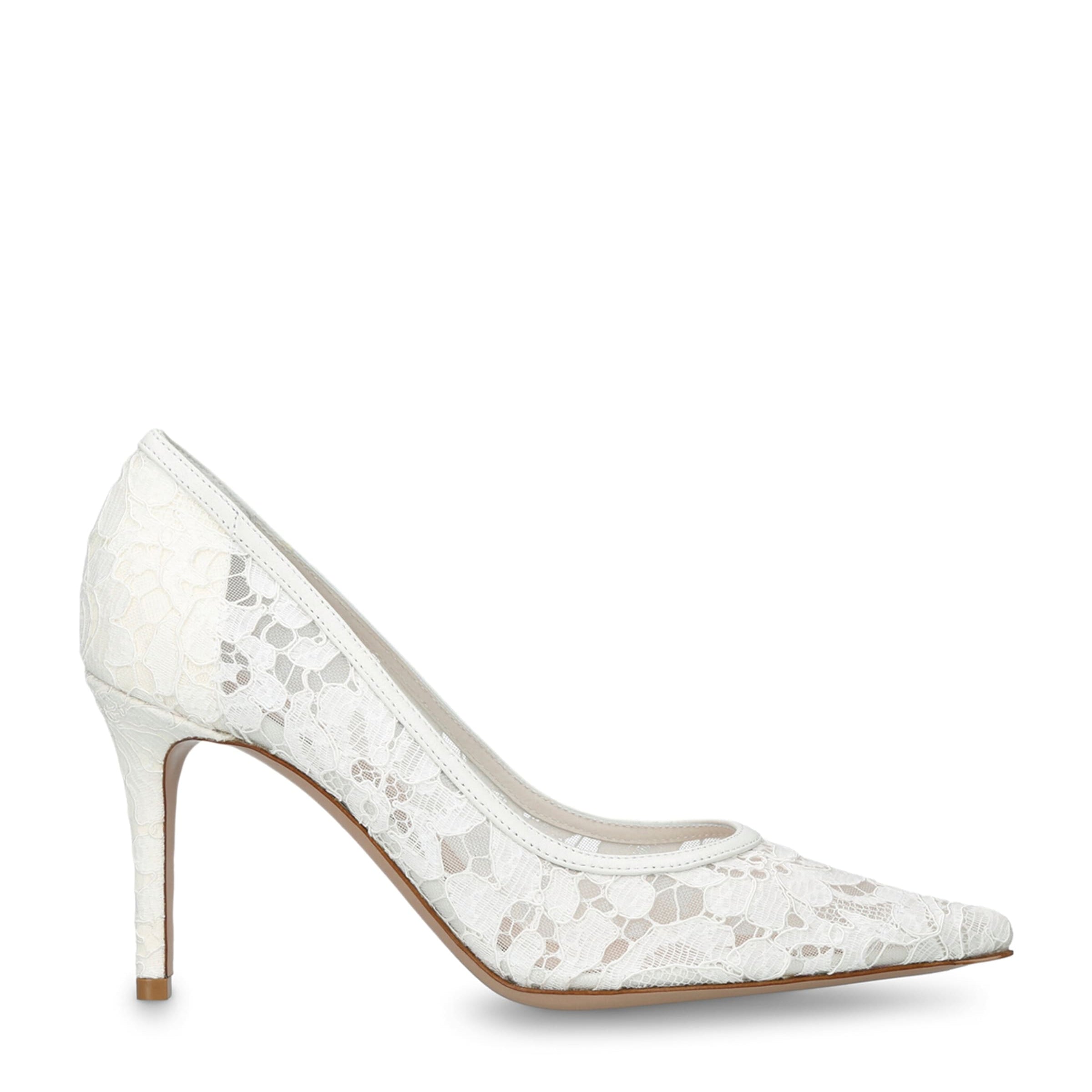 Gianvito Rossi White Lace Claudia Pumps 85