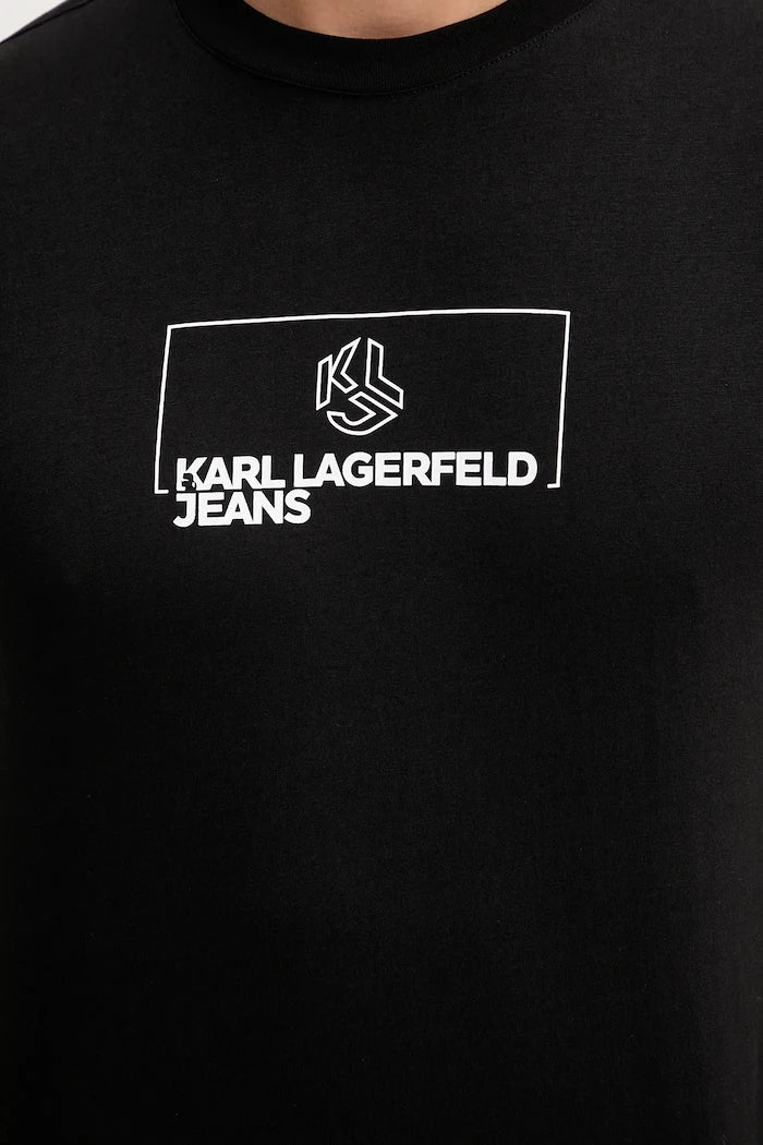 Pamuklu Tişört Karl Lagerfeld Jeans
