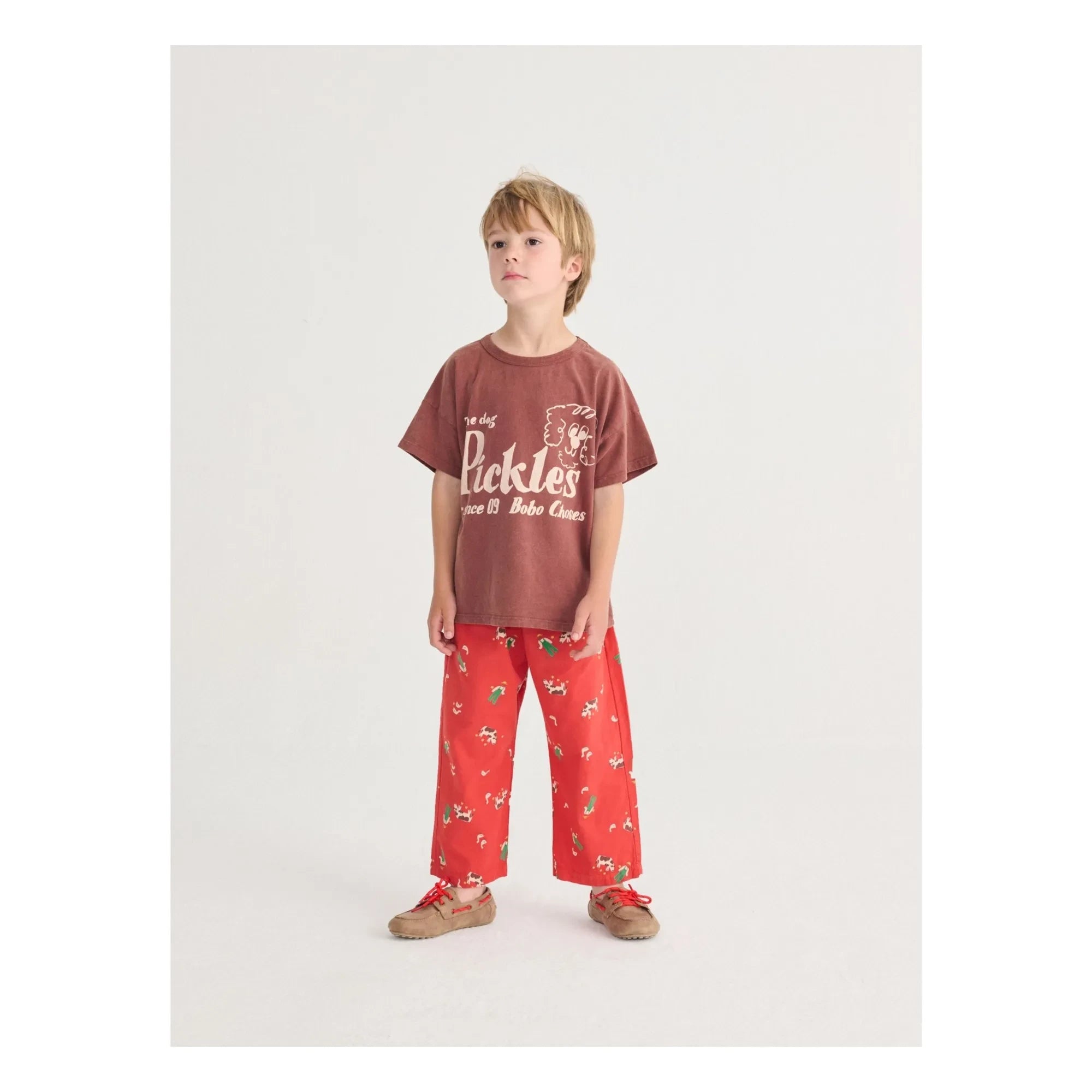 Bobo Choses - The Dog Pickles Organic cotton T-shirt | Brown