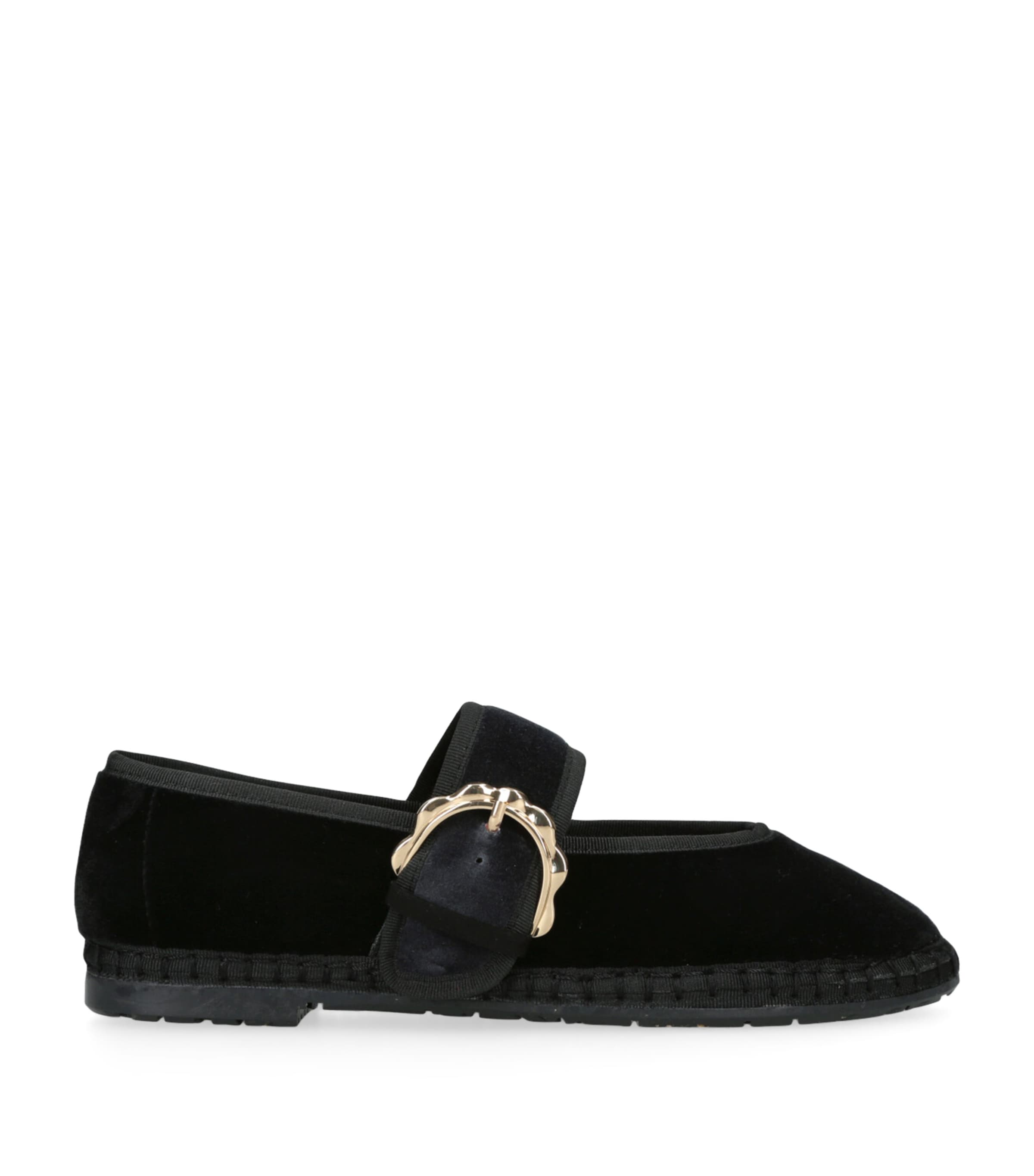 Flabelus Black Velvet Sophie Mary Janes