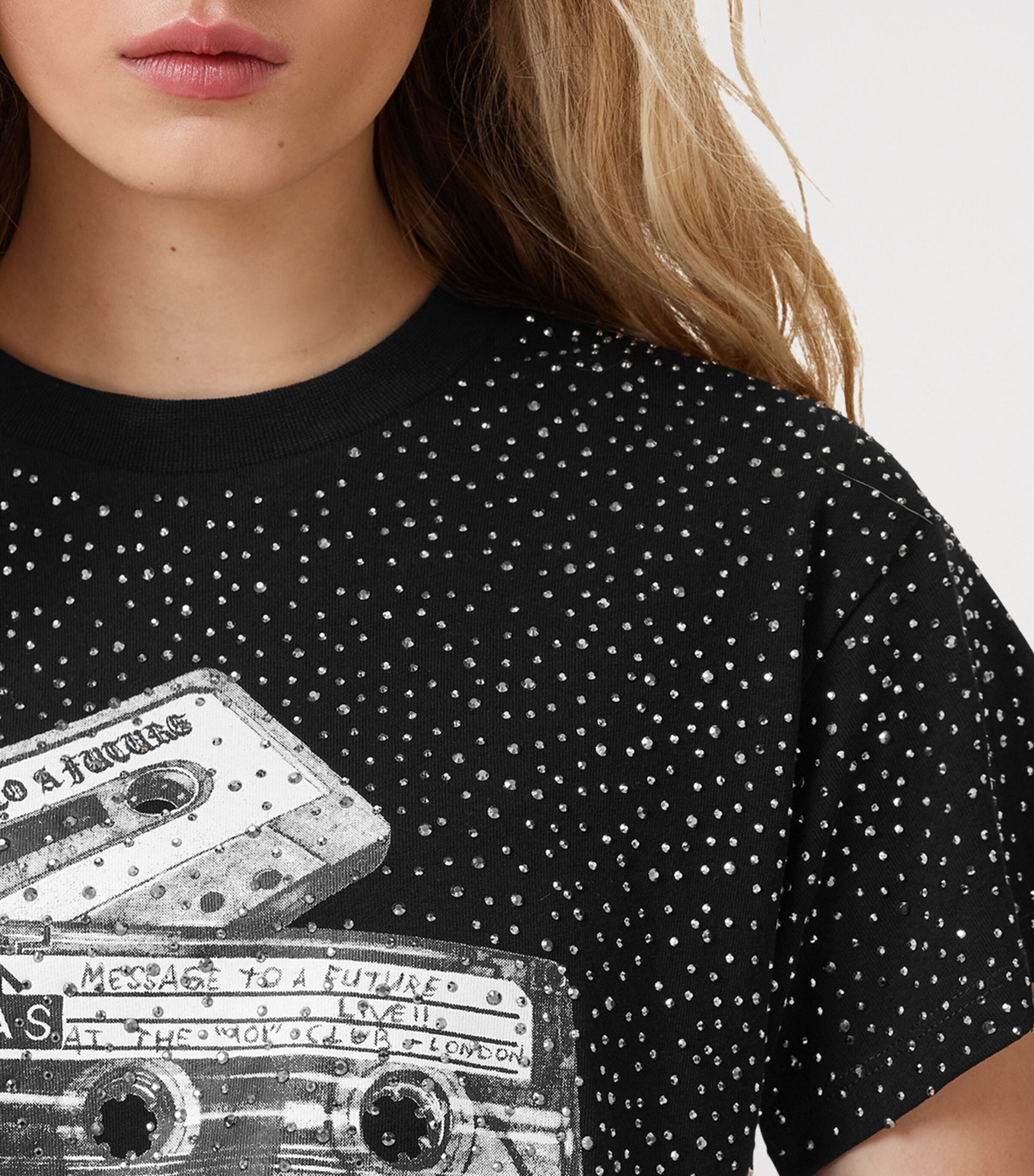 Black Reel Elle Embellished T-Shirt