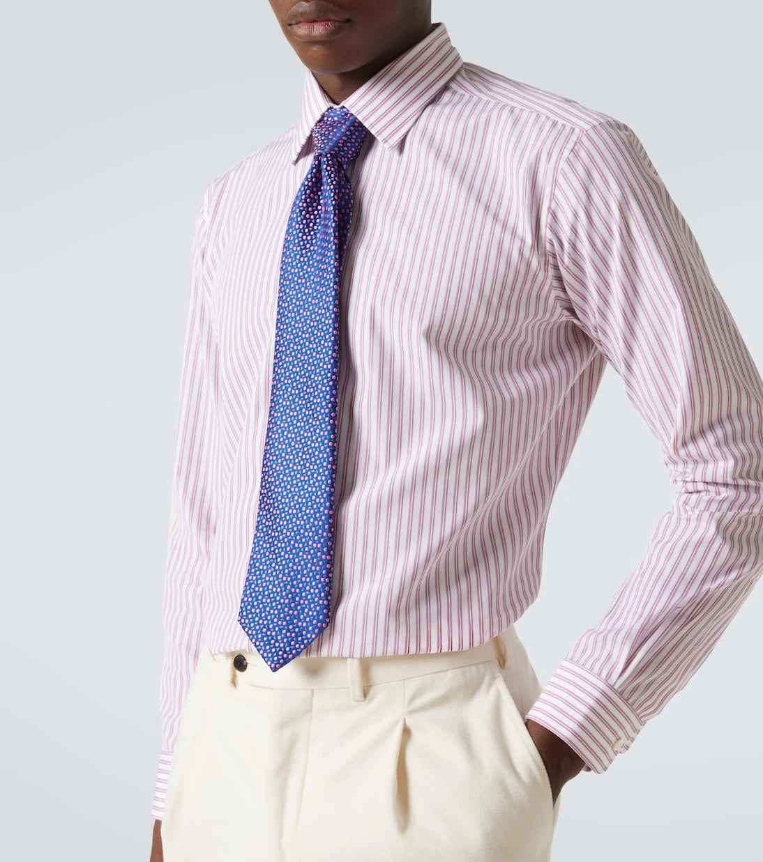 Charvet - Striped cotton poplin shirt