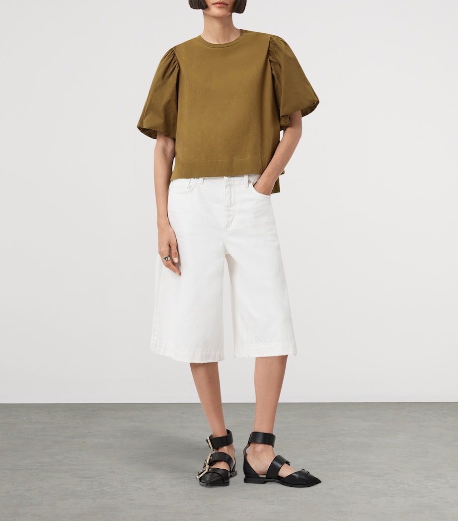 AllSaints Green Organic Cotton Jess T-Shirt
