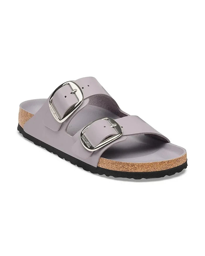 Birkenstock Kadın Deri Terlik Arizona Big Buckle Natural Leather Patent