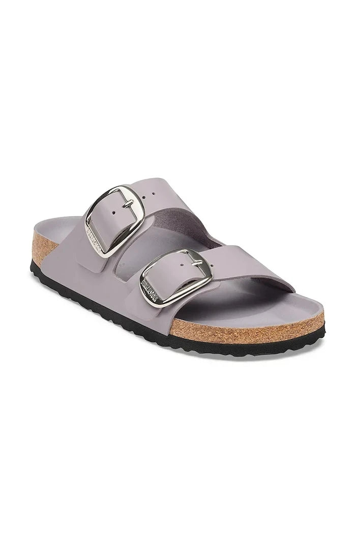 Birkenstock Kadın Deri Terlik Arizona Big Buckle Natural Leather Patent