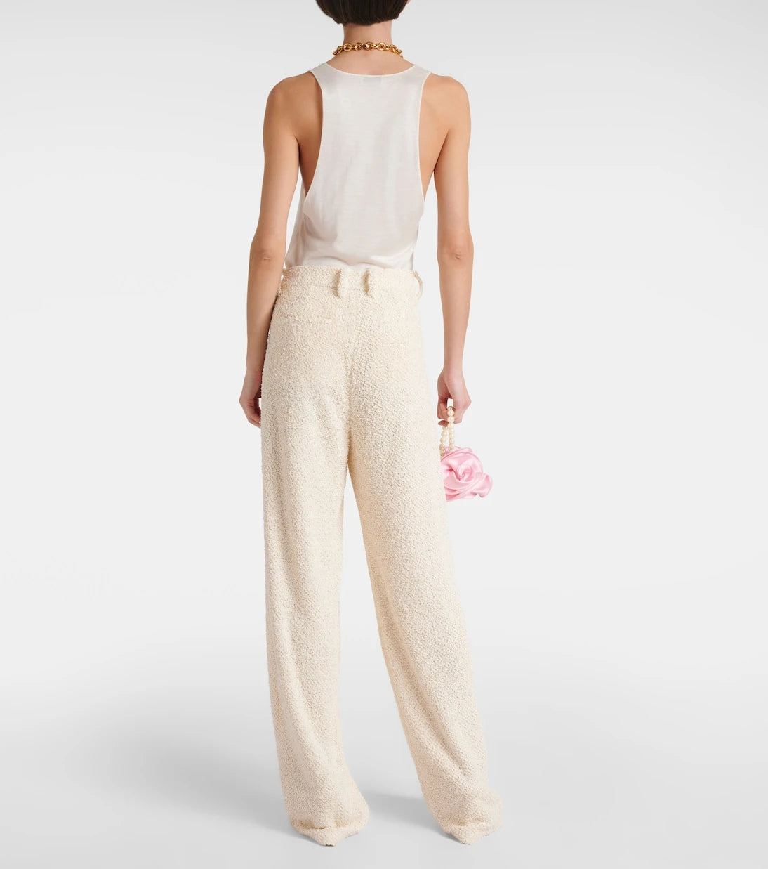 Magda Butrym - High-rise bouclé wide-leg pants
