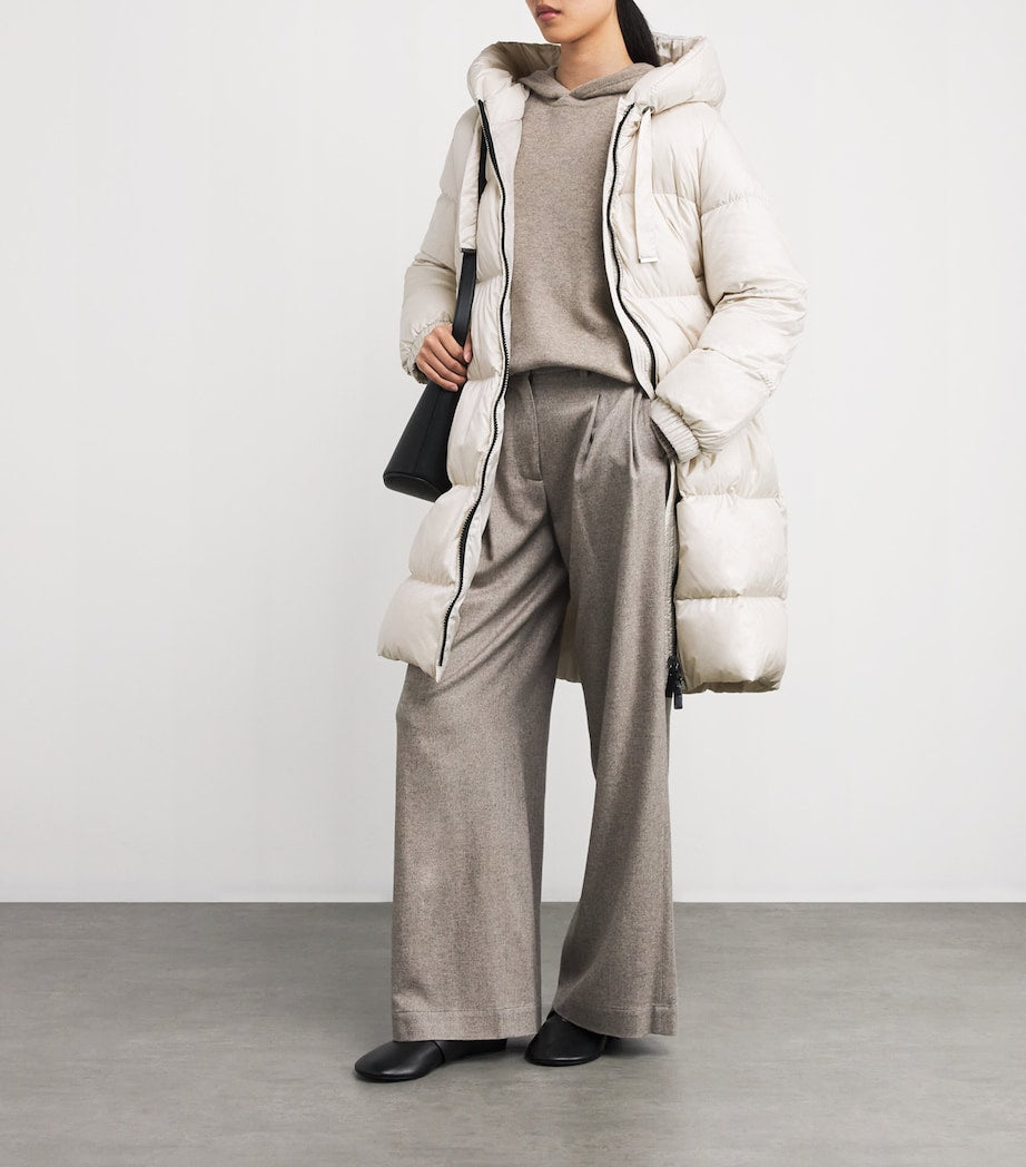 Max Mara White The Cube Quilted Parka