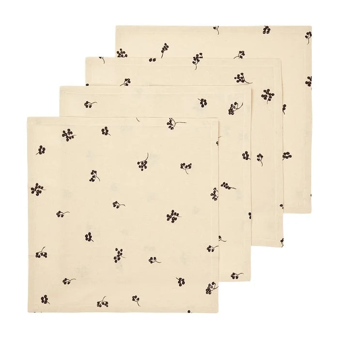 ferm LIVING Baies Pamuklu Peçete Seti 40 x 40 cm (4 Adet)