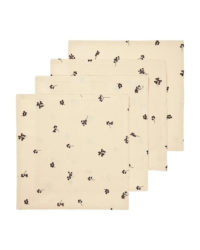 ferm LIVING Baies Pamuklu Peçete Seti 40 x 40 cm (4 Adet)