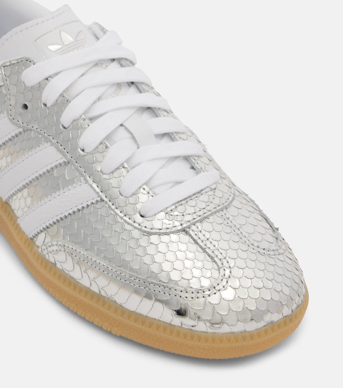 Adidas - Samba OG snake-effect metallic leather sneakers