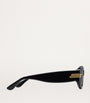 Bottega Veneta Black Oval Sunglasses