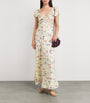 DÔEN Multi Silk-Blend Satin Valerine Maxi Dress