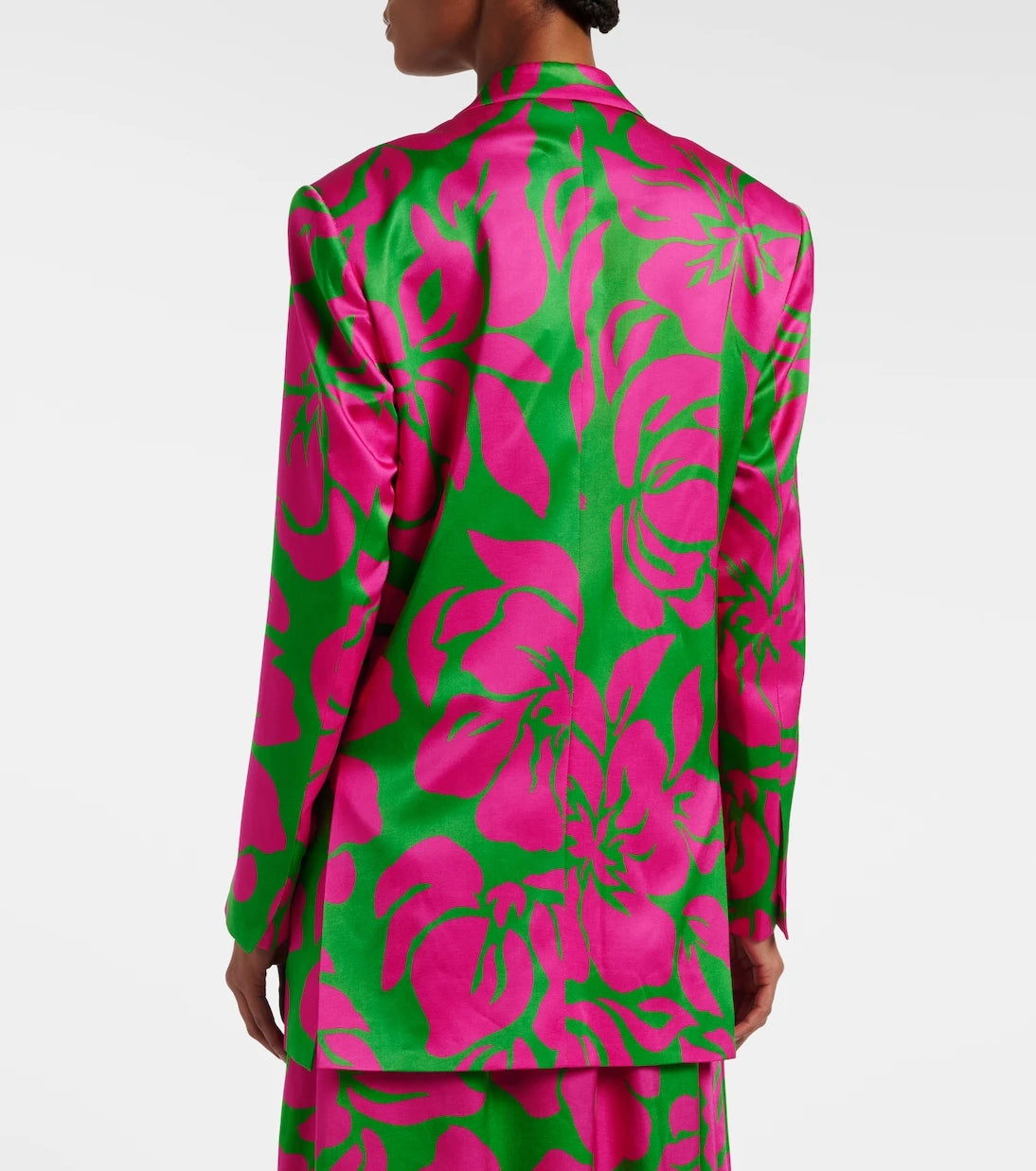 Dries Van Noten - سترة بليزر من الساتان بنقشة الزهور