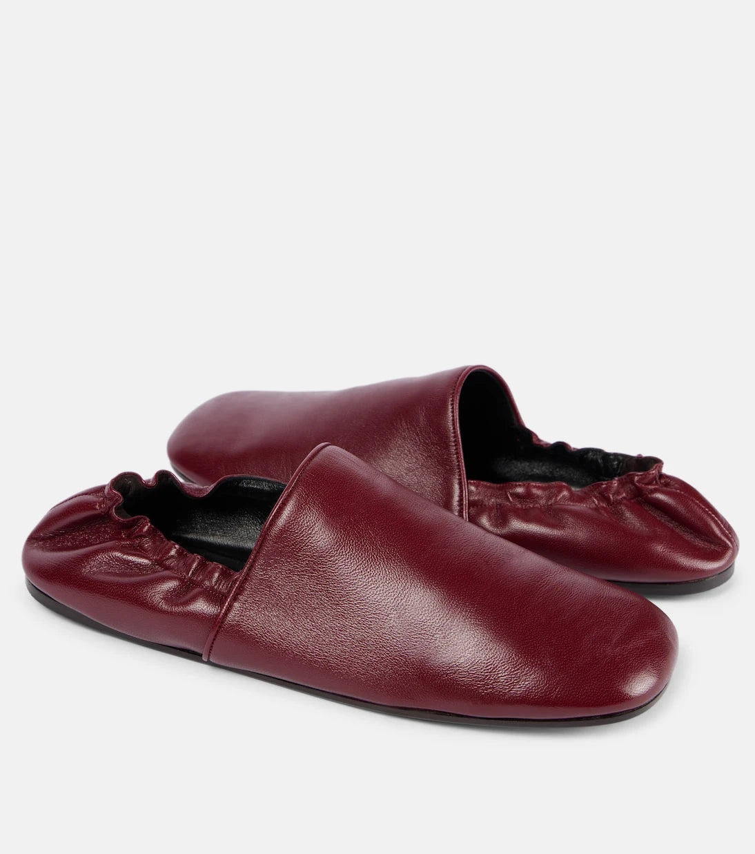 Khaite - Banks leather slip-on shoes