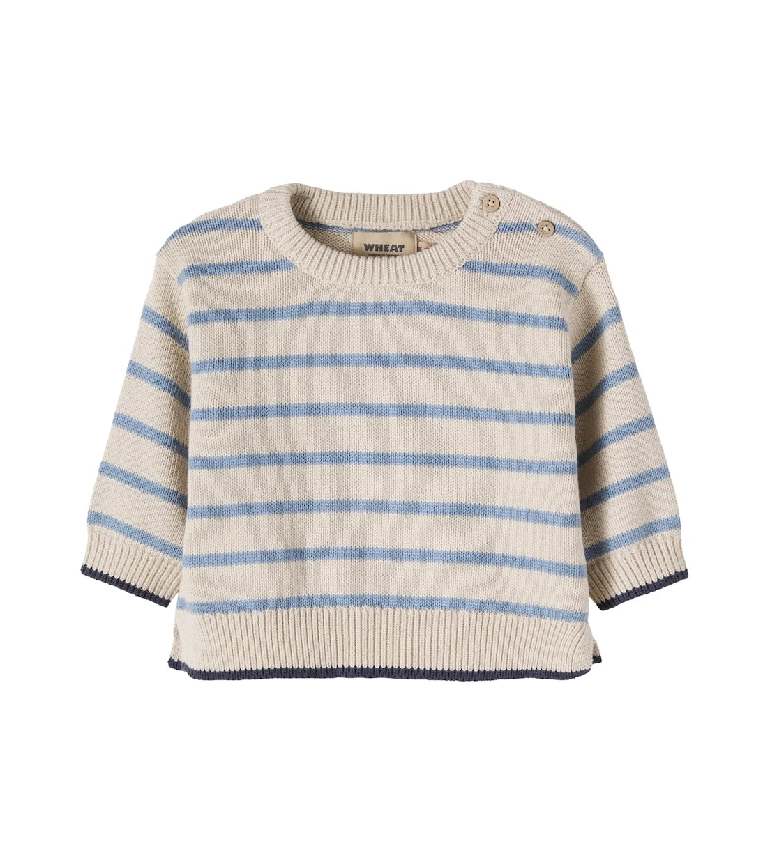 Wheat - Baby Morgan striped cotton sweater