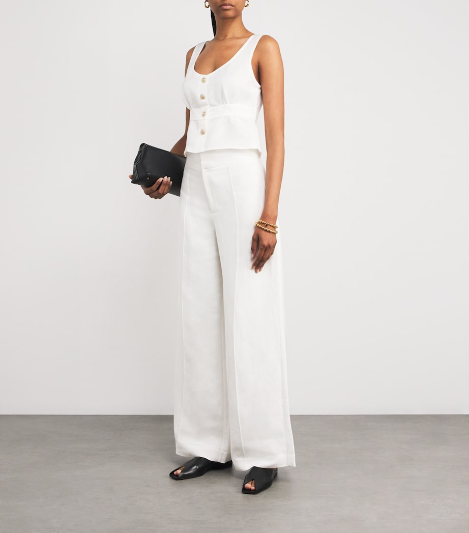 PAIGE Linen-Blend Caine Top