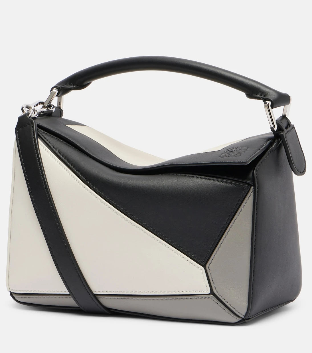 Loewe - x Albers Puzzle Small leather tote bag