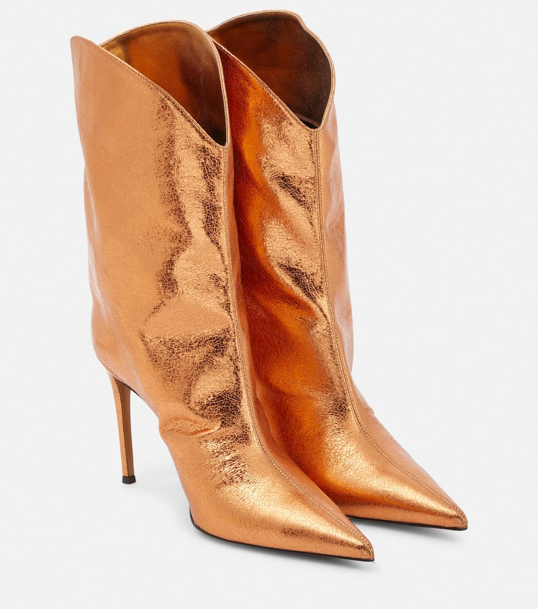 Alexandre Vauthier - Metallic leather ankle boots