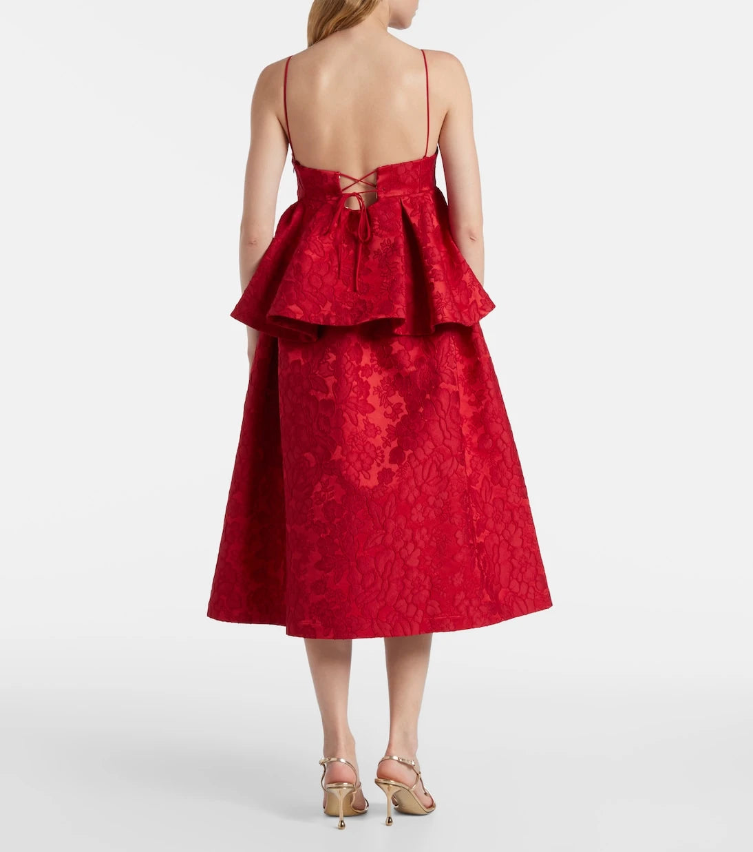 La DoubleJ - Satine matelassé jacquard midi dress