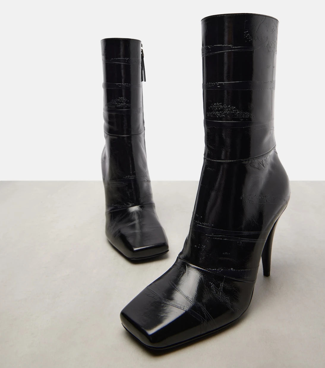 Givenchy - Sliced Square 95 leather ankle boots