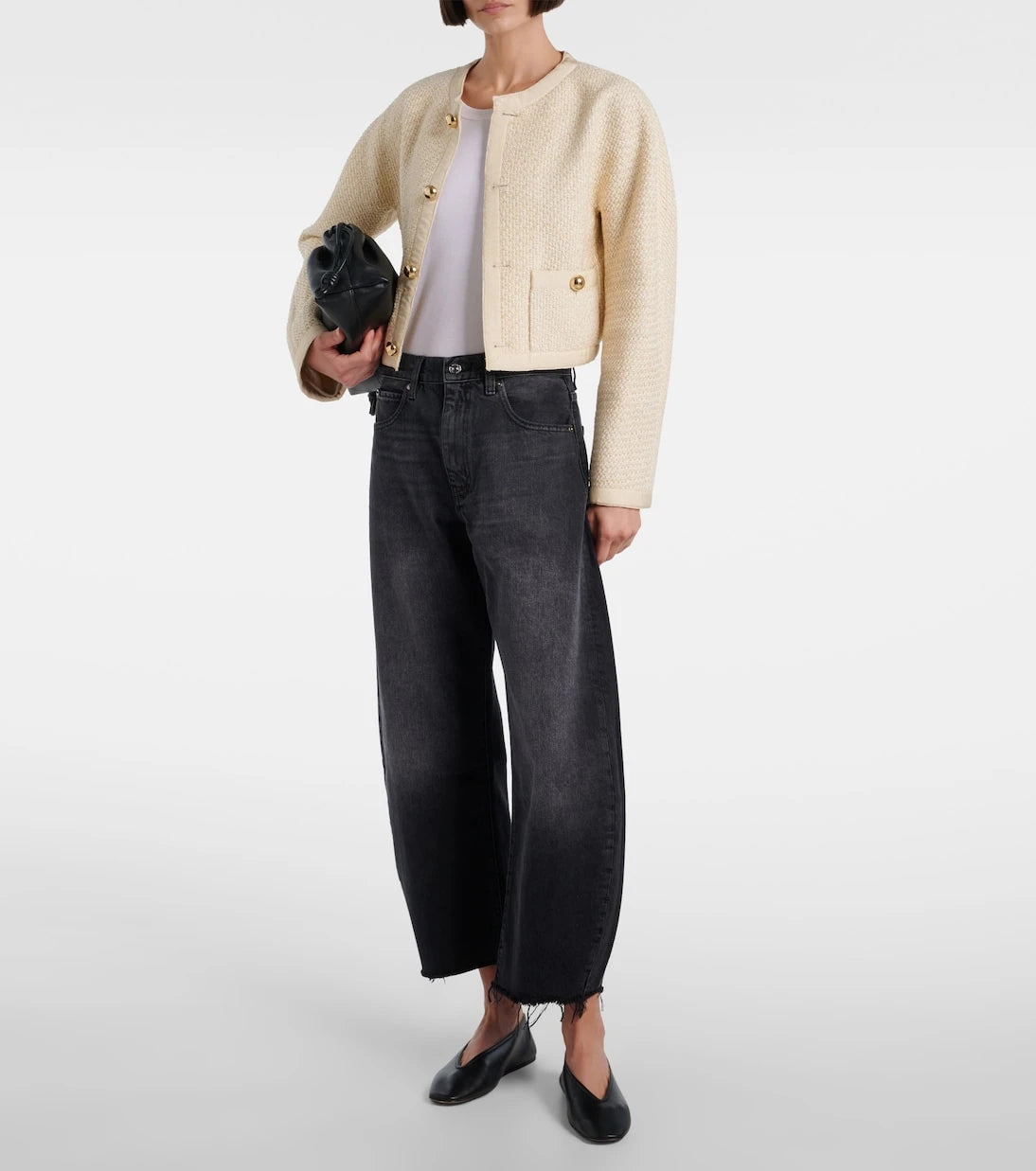 Frame - Trim cropped jacket
