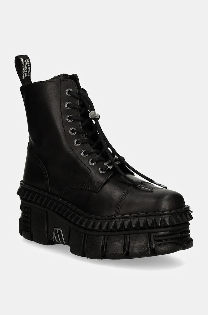 Кожени кубинки New Rock CRUST NEGRO + TOWER CASCO NEGRO