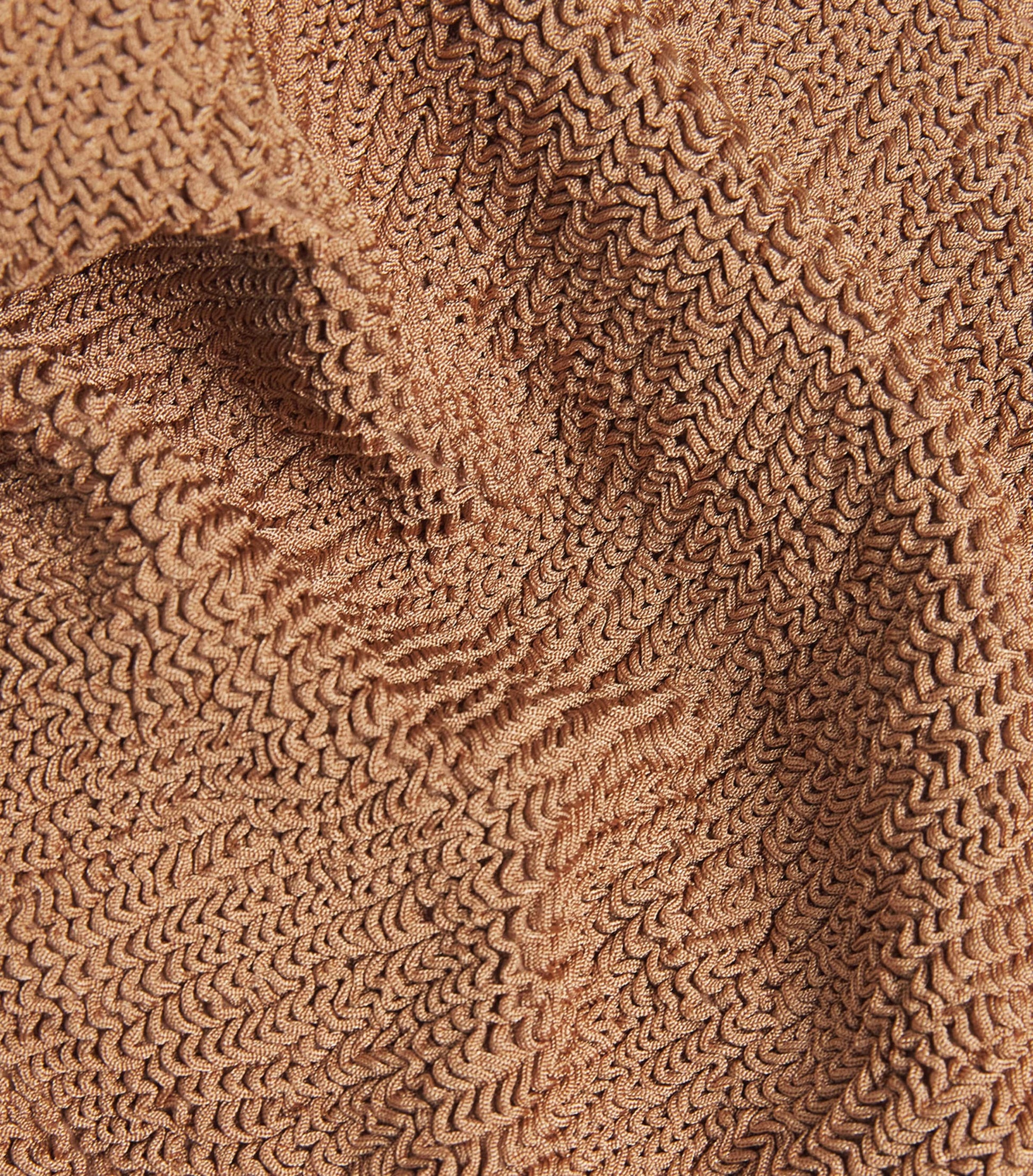 Hunza G Brown Coverage Square-Neck Swimsuit