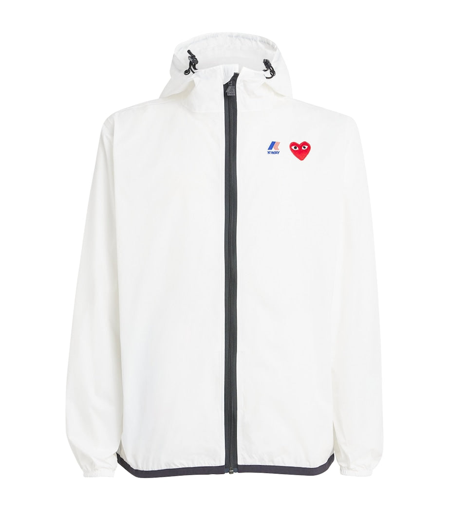 Comme Des Garçons Play White x K-Way Nylon Water-Resistant Jacket