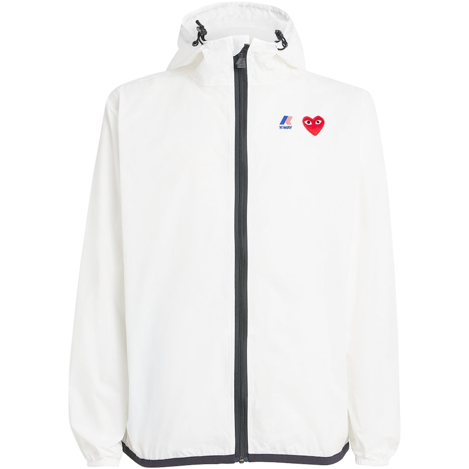 Comme Des Garçons Play White x K-Way Nylon Water-Resistant Jacket