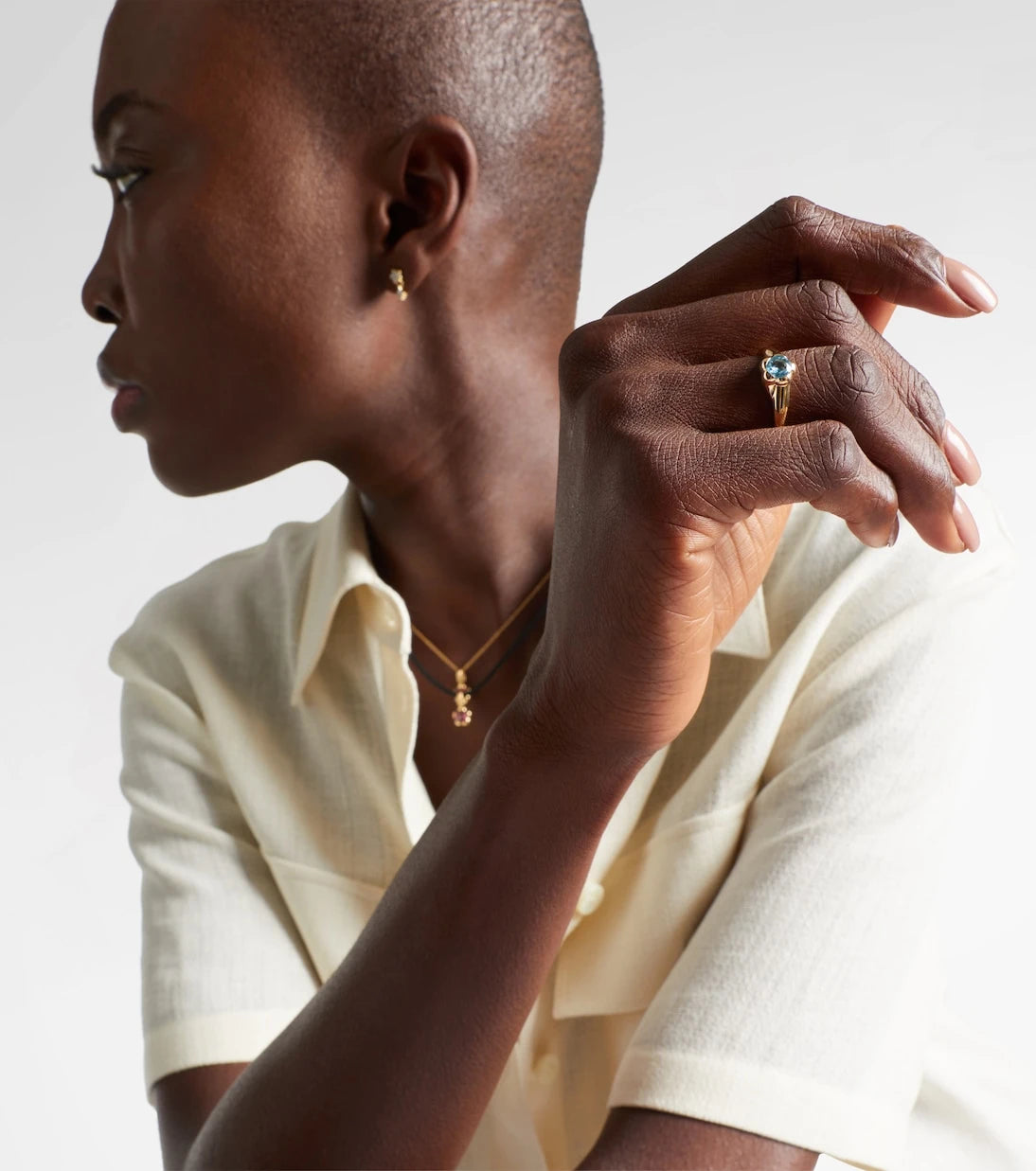 Stone and Strand - Morrison 14kt gold ring with blue topaz