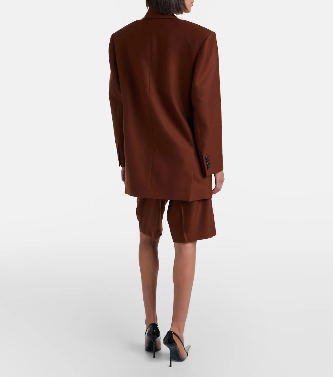 Saint Laurent - Pleated cashmere Bermuda shorts