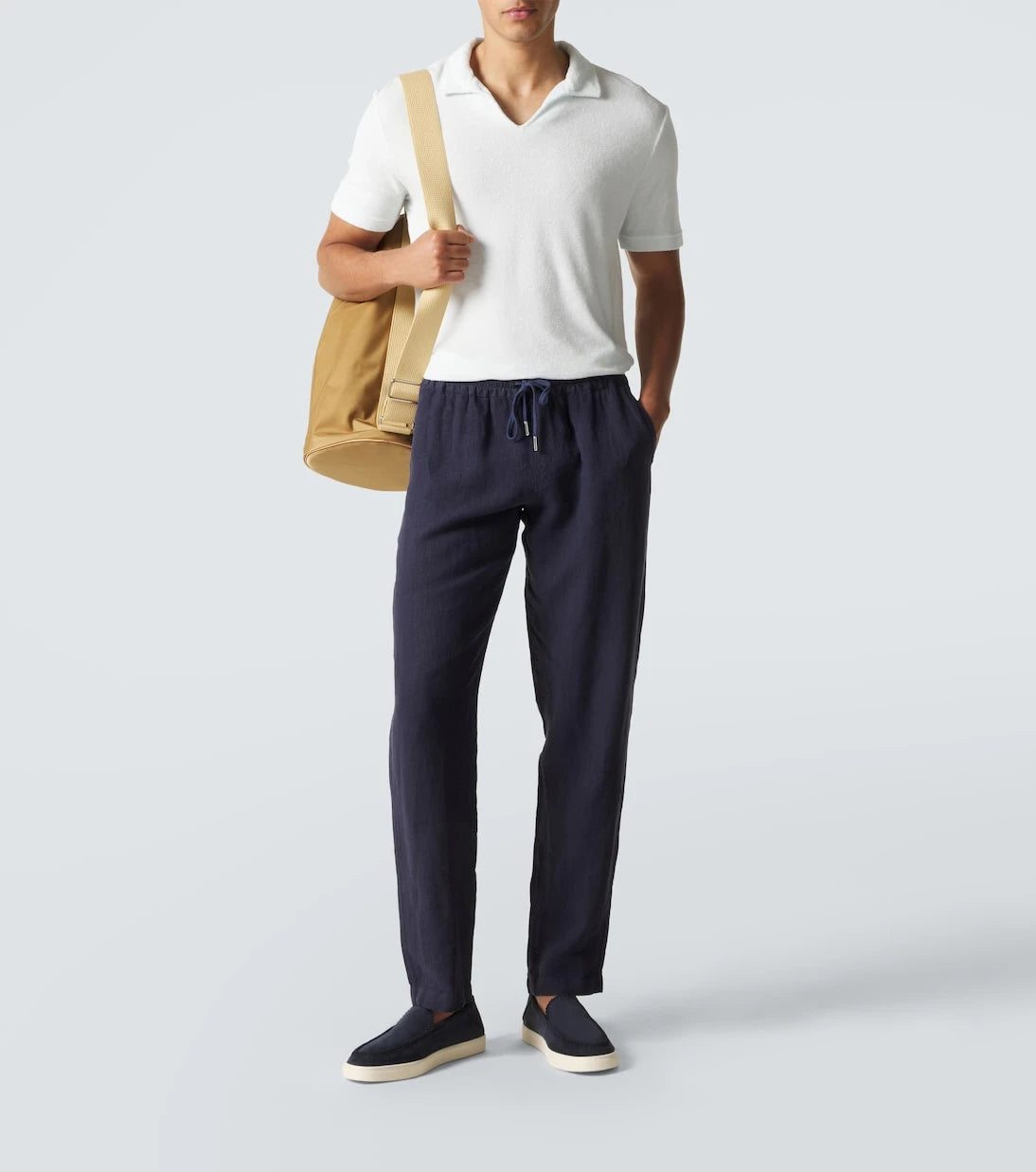 Thom Sweeney - Cotton terry polo shirt