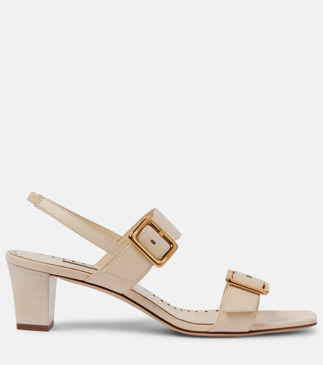 Manolo Blahnik - Thalitsli 50 leather slingback sandals