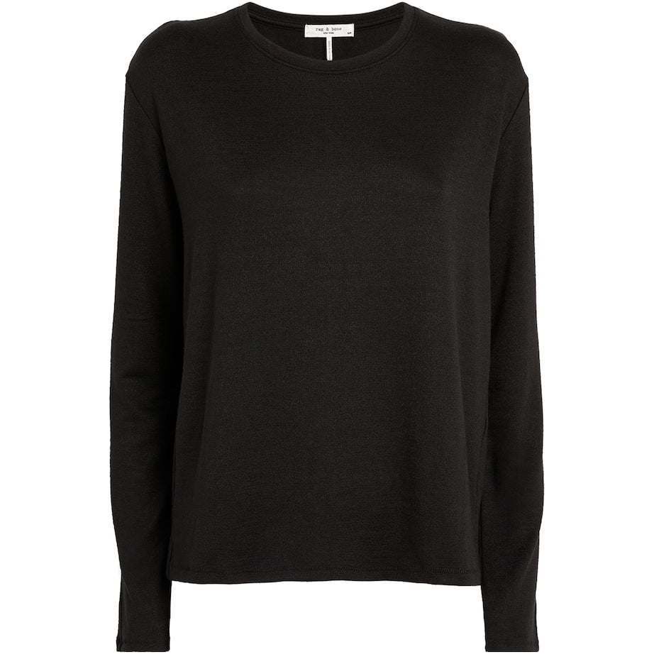 Rag & Bone Black Fine-Knit Sweater