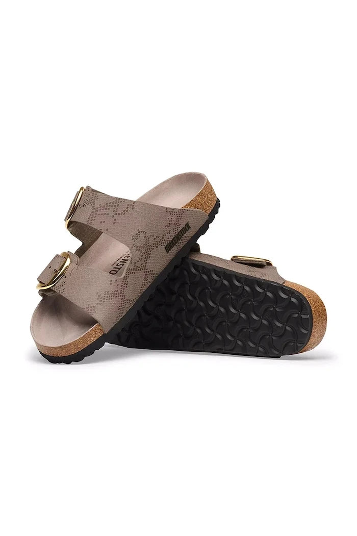 Birkenstock чехли дамски от кожа Arizona Big Buckle Synthetics Python