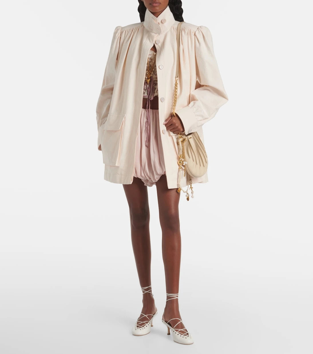 Chloé - Gathered cotton canvas jacket