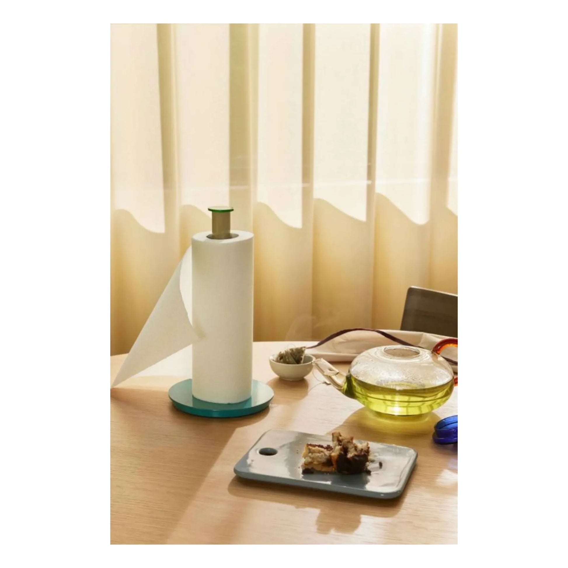 Hübsch - Play paper towel holder | Peacock blue