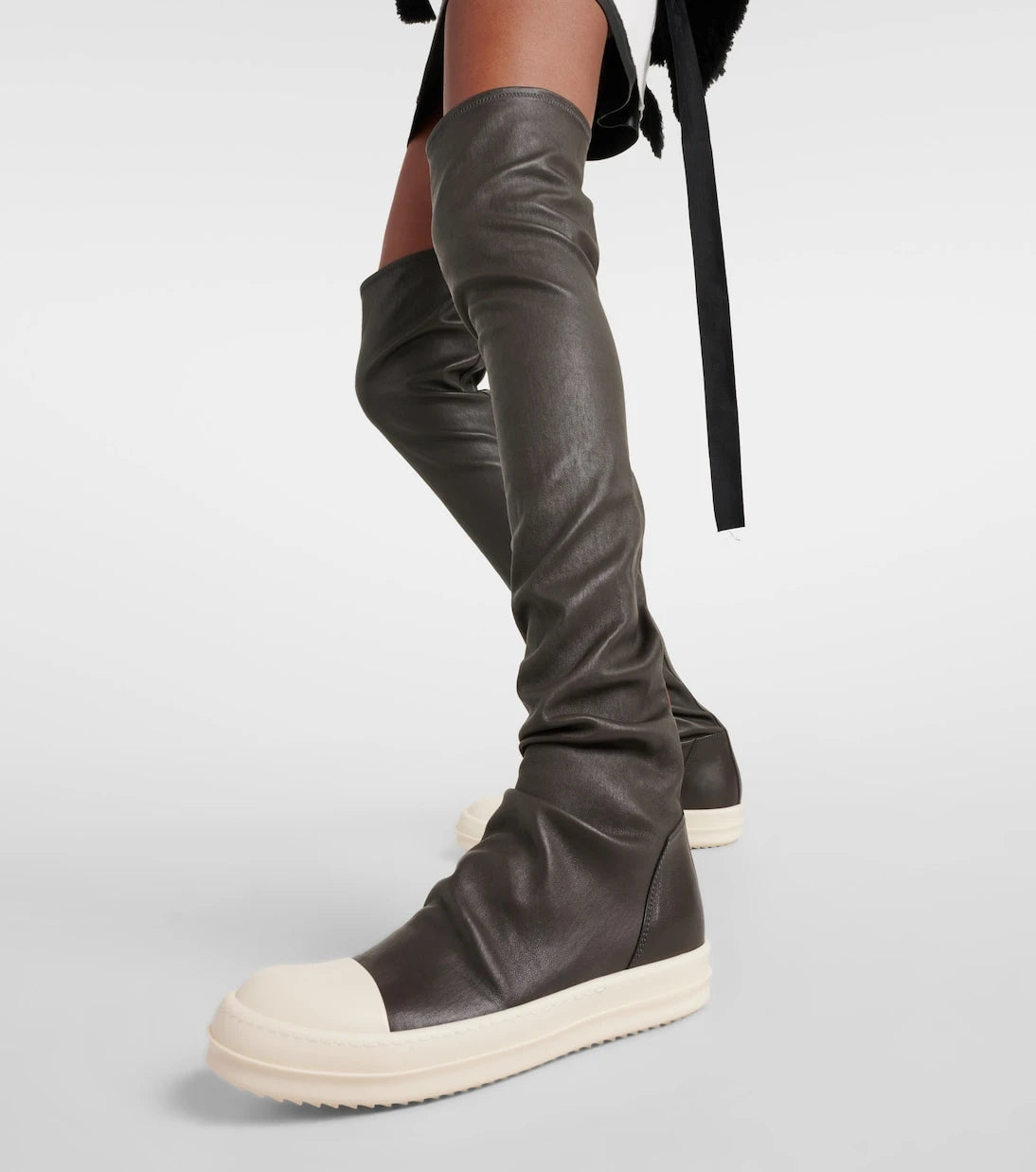 Rick Owens - Stocking knee-high leather sneakers