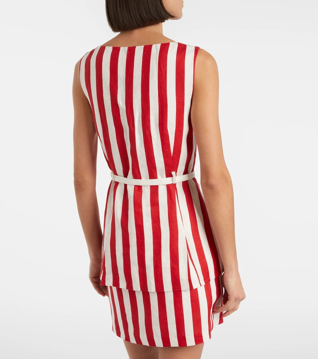 Posse - Pamela belted striped linen vest