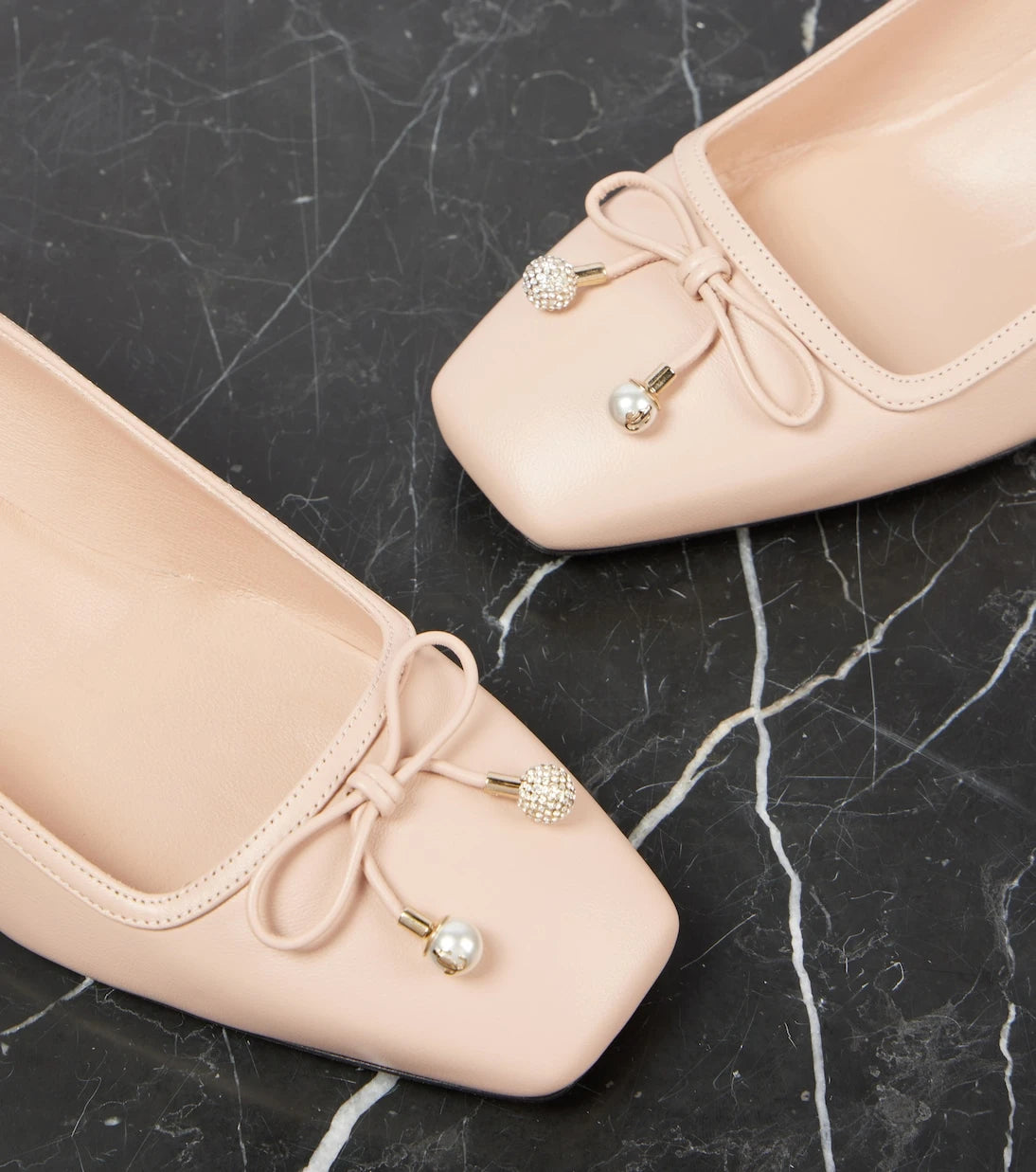 Jimmy Choo - Elme 45 bow-detail leather pumps