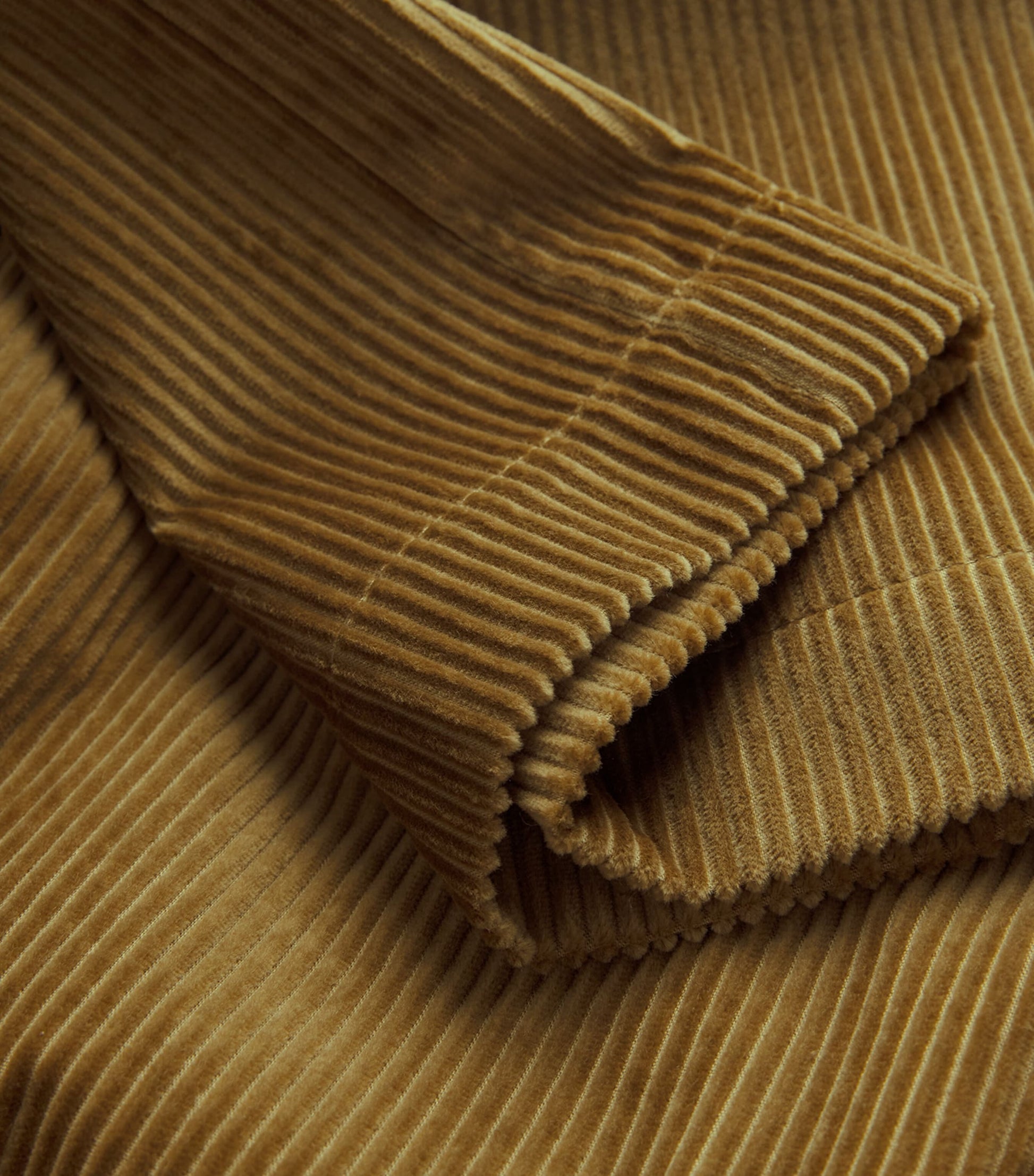 Green Corduroy Wide-Leg Trousers