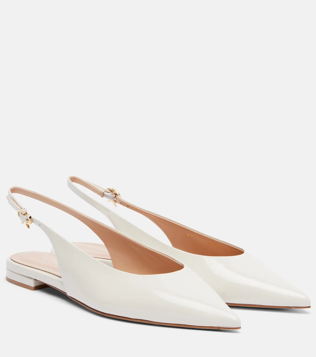 Gianvito Rossi - Robbie patent leather slingback flats