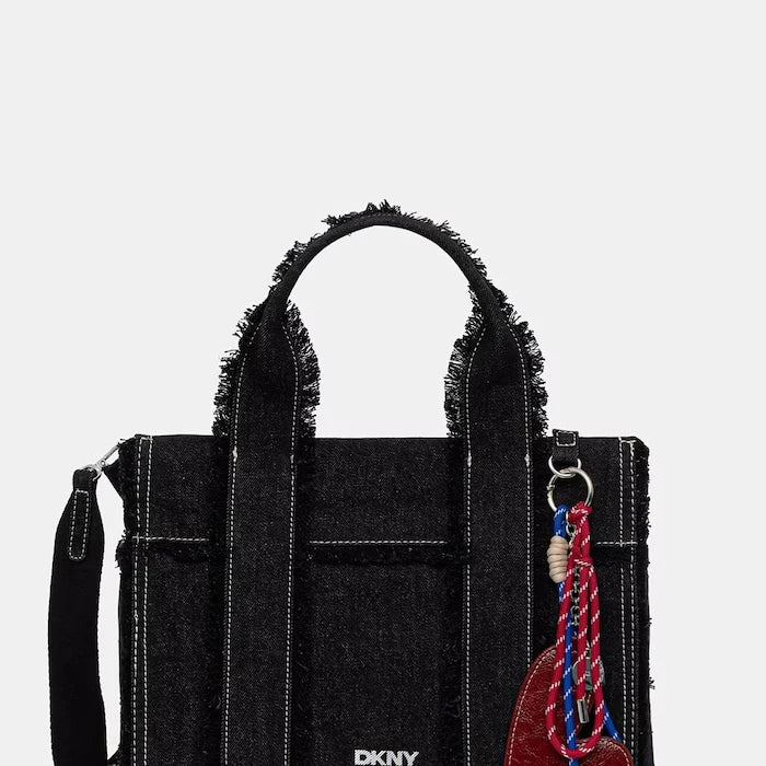 DKNY kadın denim alışveriş çantası