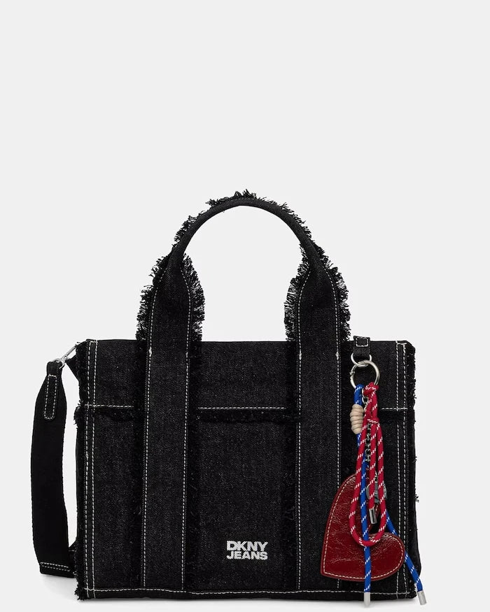DKNY kadın denim alışveriş çantası