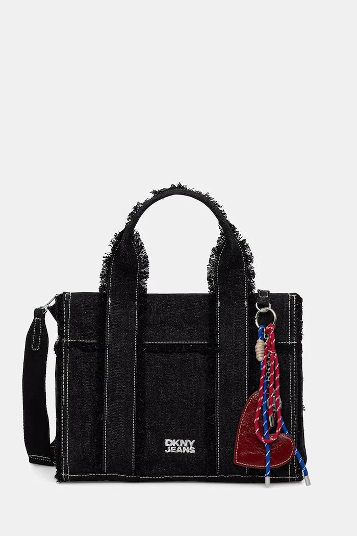 DKNY kadın denim alışveriş çantası