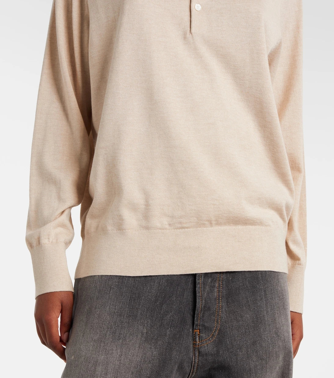 Acne Studios - Silk, wool, and cashmere polo sweater