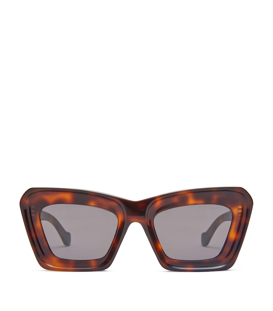 LOEWE Brown Bevelled Cat Eye Sunglasses