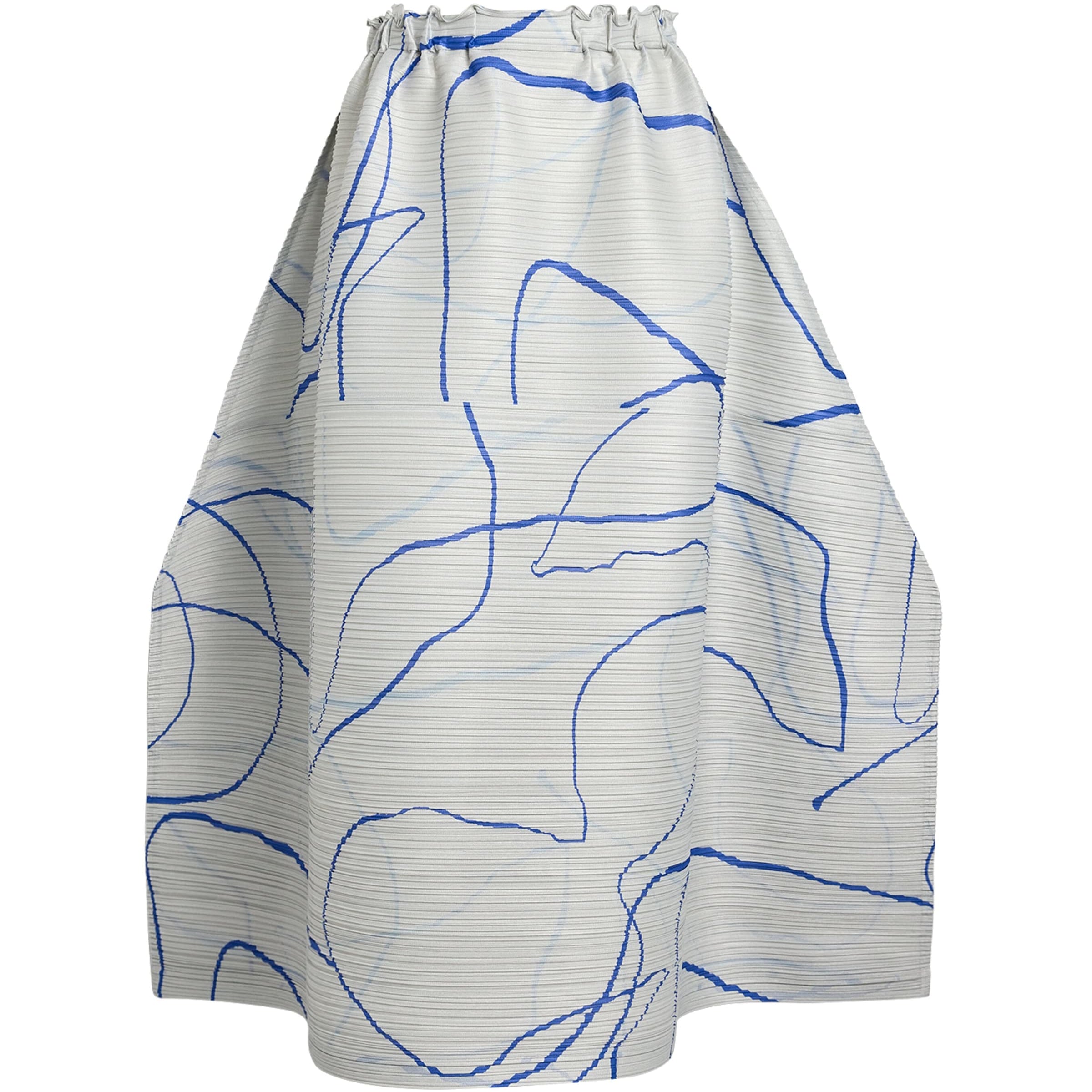 Printed Pause Midi Skirt GREY