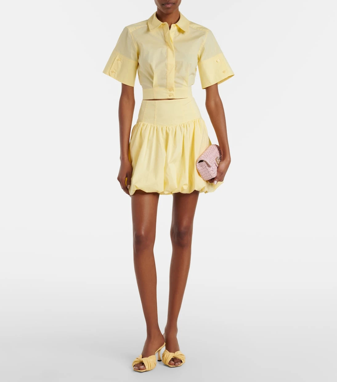 Simkhai - Pippa cotton-blend poplin miniskirt